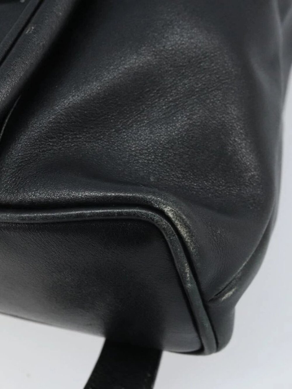 GUCCI Bamboo Backpack Leather Black Gold 003 1705 0030 Auth ka2738 - Picture 12 of 15